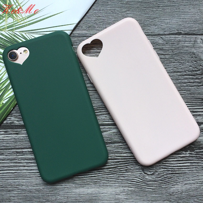 Чехол для Телефона iPhone 6 6s 7 8 плюс 5 5S SE модные яркие однотонные Цвет Любовь Сердце
