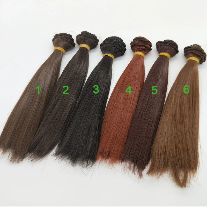 

Hot Sale BJD Wig Hair Natural Colors 15CM 25CM Synthetic Doll Hair For Wigs DIY