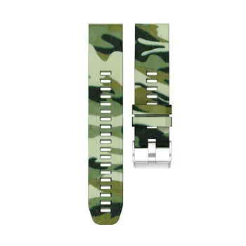 

Ouhaobin Printing Replacement Silicagel Strap Quick Install Soft Watch Green Strap For Garmin Fenix 5 GPS Watch Straps