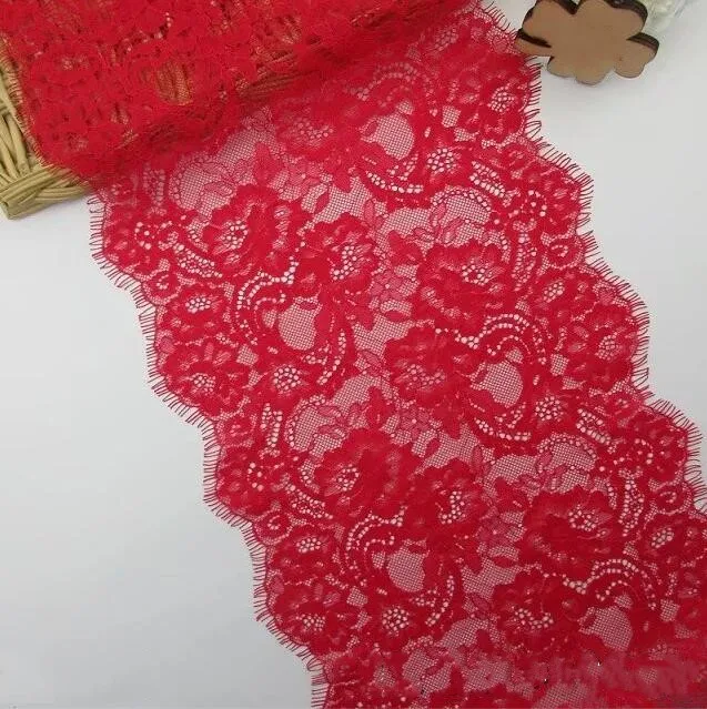 Cindylaceshow 3 метра 23,5 см ширина ресниц красный мягкий цветочный Классический Кружевной декор ремесло кружевная ткань для шитья для изготовления платьев DIY