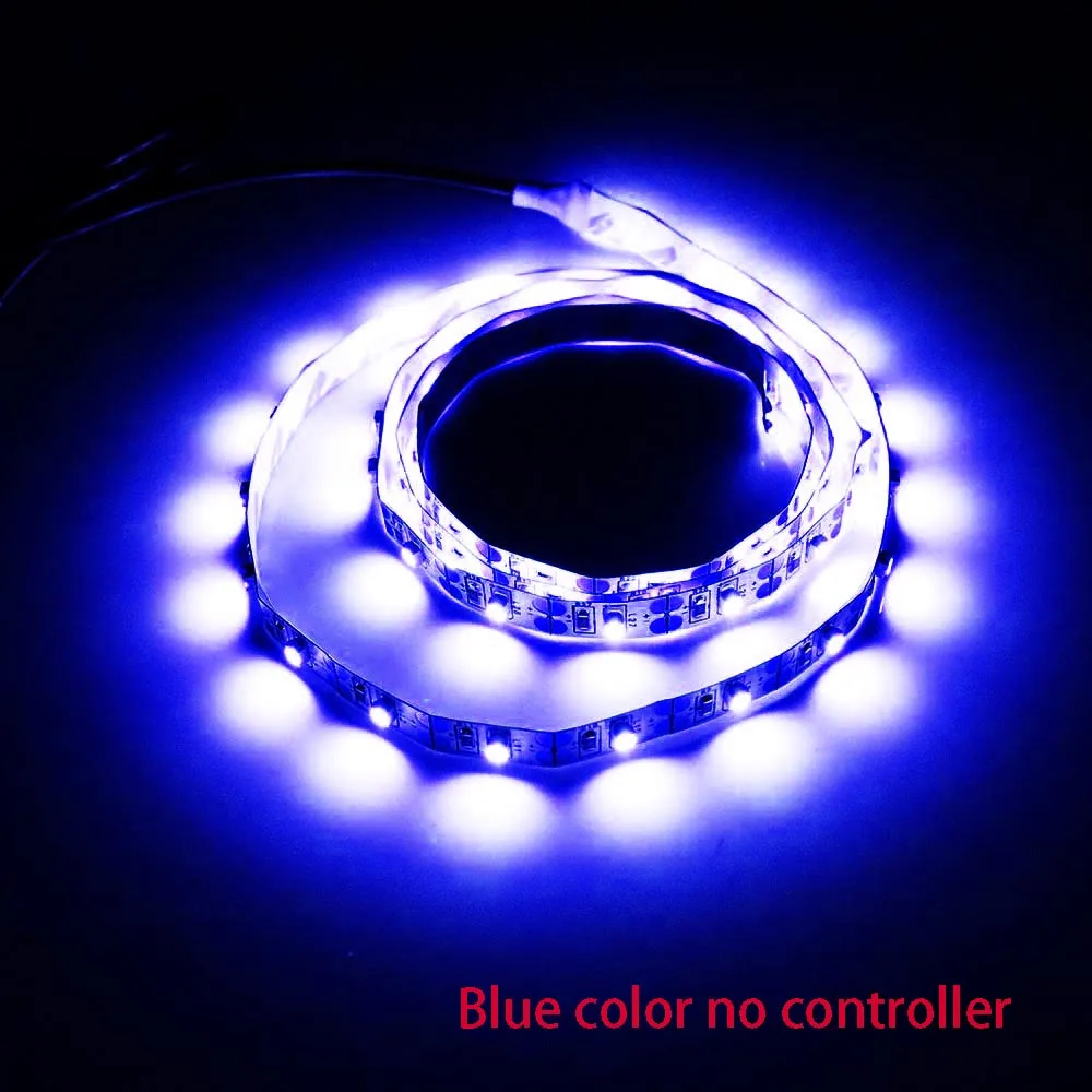 USB Светодиодная лента 5 в 60 светодиодов/м RGB 7 цветов светильник SMD 3528 SMD чип 50-200 см лента для ТВ велосипед задний светильник ing L - Испускаемый цвет: Синий