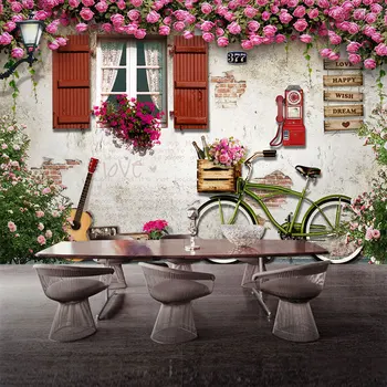

Mediterranean Background Photo Wallpaper Murals Stickers Home Cafe Decor Papel De Parede 3D Self Adhesive Vinyl / Silk Wallpaper
