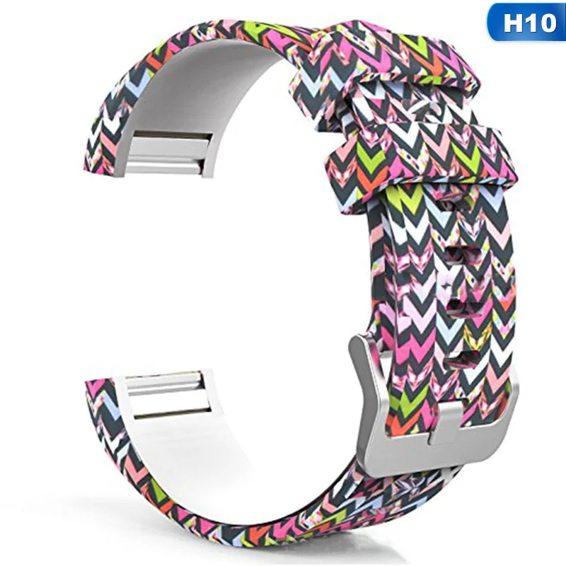 Новая замена красочные ремешок браслет Мягкие силиконовые часы наручные ремешок для браслета FitBit Charge 2 заряд 2 сердечного ритма Смарт