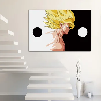 

Anime Dragon Ball Z yin and yang KB260 living room home modern decor wood frame poster
