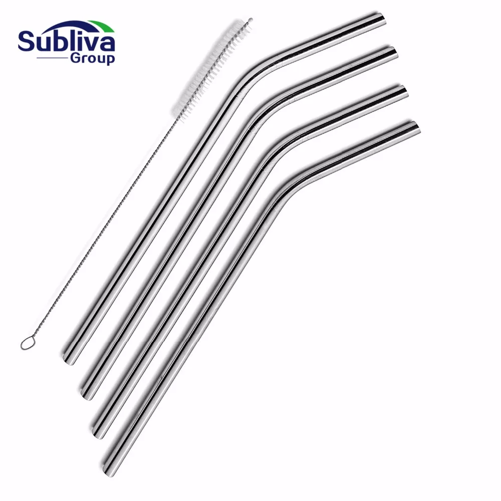 Buy 4Ps Eco Friendly Bending Metal Drinking Straw Stainless Steel Reusable