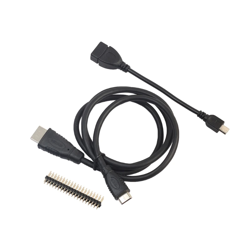 

3 in 1 Kit Mini HDMI to HDMI Cable +Micro USB+GPIO Header for Raspberry Pi Zero Suitable for Raspberry Pi Zero 1.3 version