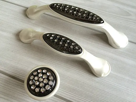 375 5 glass crystal cabinet door handles pulls knobs silver white black clear dresser - Decorative Drawer Pulls 375 5 glass crystal cabinet door handles pulls knobs silver white black clear dresser - Decorative Drawer Pulls