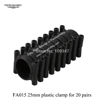 

Famoushobby FA015 20sets 25mm plastic clamp clip for Multicopter carbon Tube Use mount holder for fpv drone