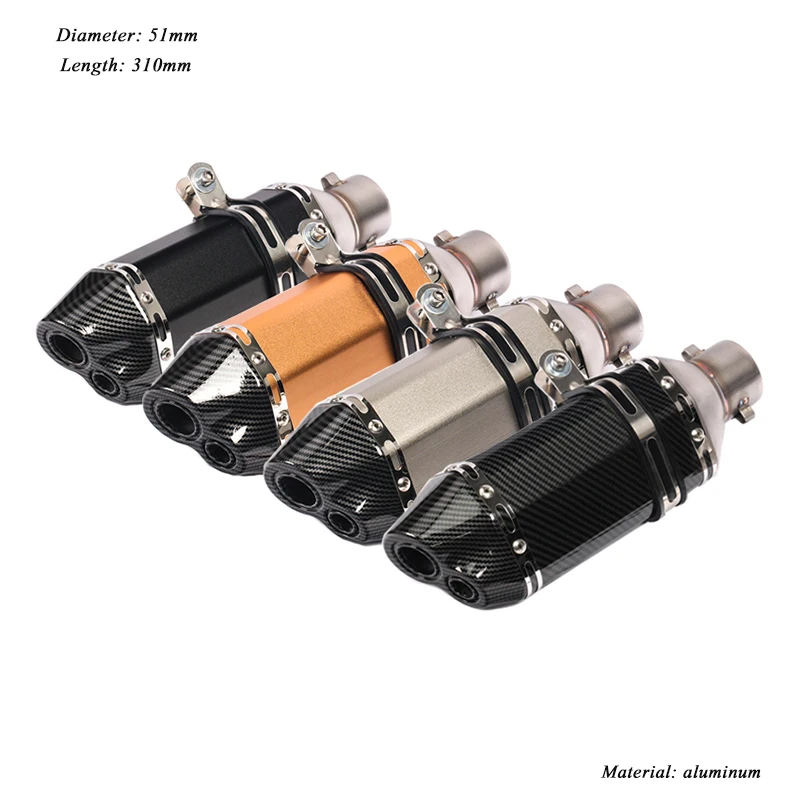 

Moto-Short Exhaust Muffler Pipe With DB Killer Modified 38-51mm Motorcycle Aluminum Tail Silencer System