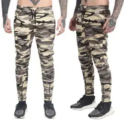 Мужские военные камуфляжные штаны 2018 мода мужчины бегунов уличная штаны повседневные брюки карандаш молния Fly Мужская одежда 2018