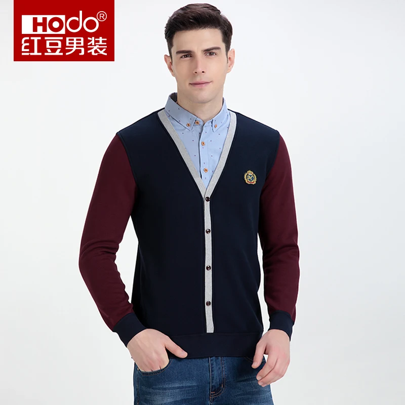 Hodo Men's Sweaters Mens Long Sleeve Shirt Formal British