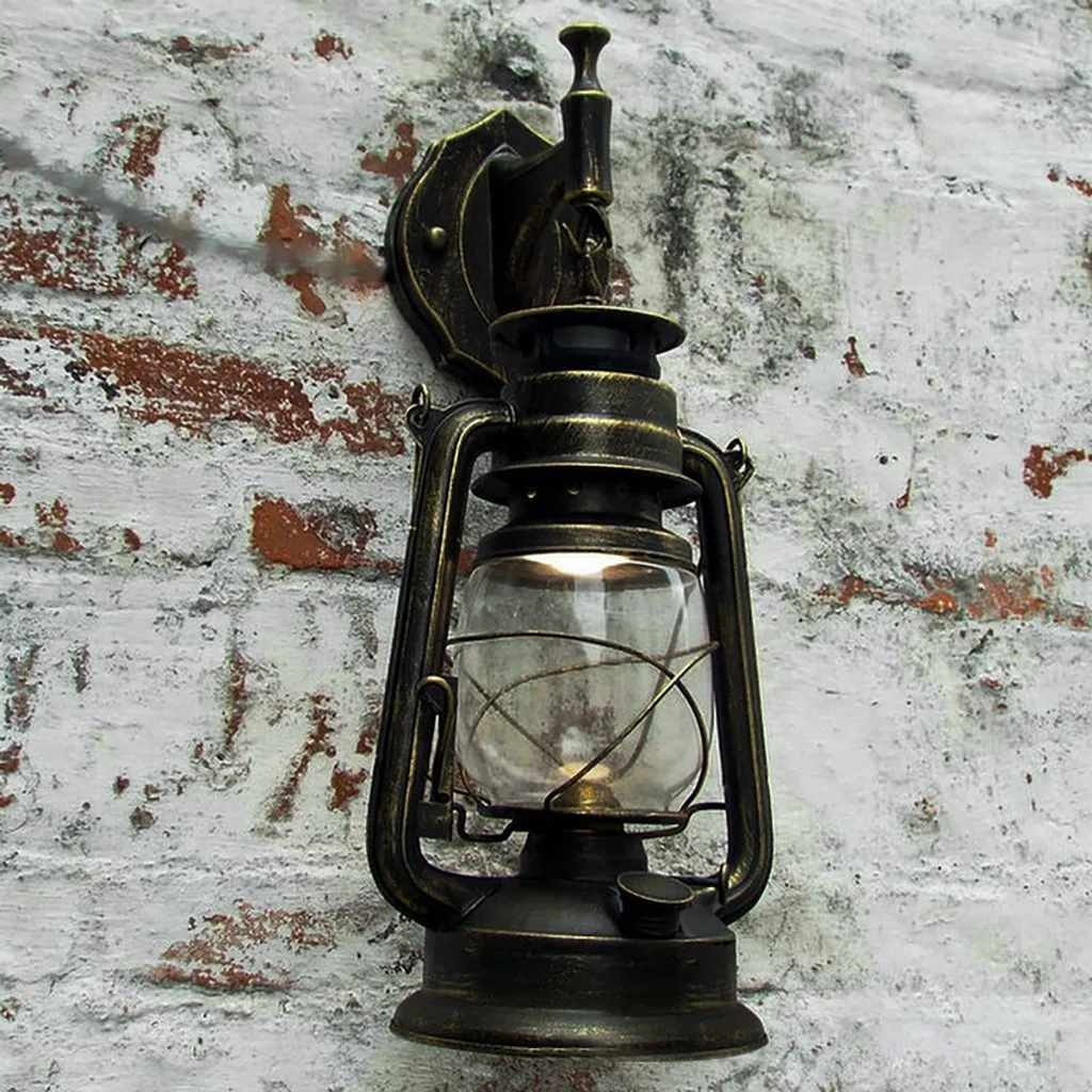 Настенный светильник деревенский антикварный, в винтажном стиле ретро-фонарь бра светильник прохода балкон домашний настенный светильник-бра Декоративный металл 4pz