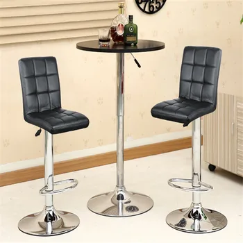 

2 PCS Adjustable Leather Bar Stools Modern Bar Stool Bar Chairs Swivel Pub Chairs Swivel Hydraulic Chair 3 Colors HWC