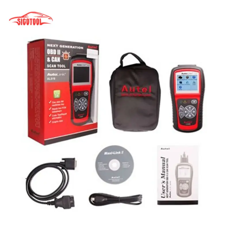 

2016 Newest Autel AutoLink AL519 Universal Automotive Scanner OBDII/CAN EOBD Diagnostic Scanner I/M Readness Live Data AL 519