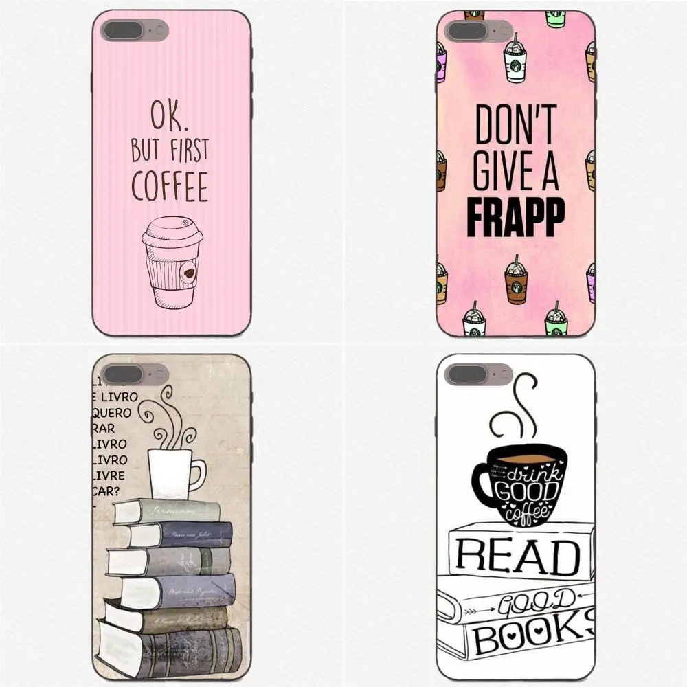 

For Huawei Honor Enjoy Mate Note 6s 8 9 10 20 Lite Play Pro P smart Soft Phone Cover Case Capa Ok But First Coffee Book Girl