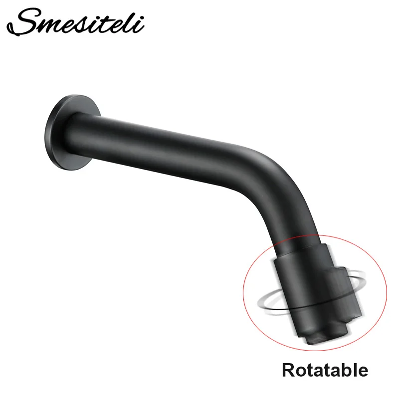  Smesiteli Mordern Matte Black Faucets Round Wall Mounted Single Hole Basin Faucets For Bathroom Kit - 32975344353