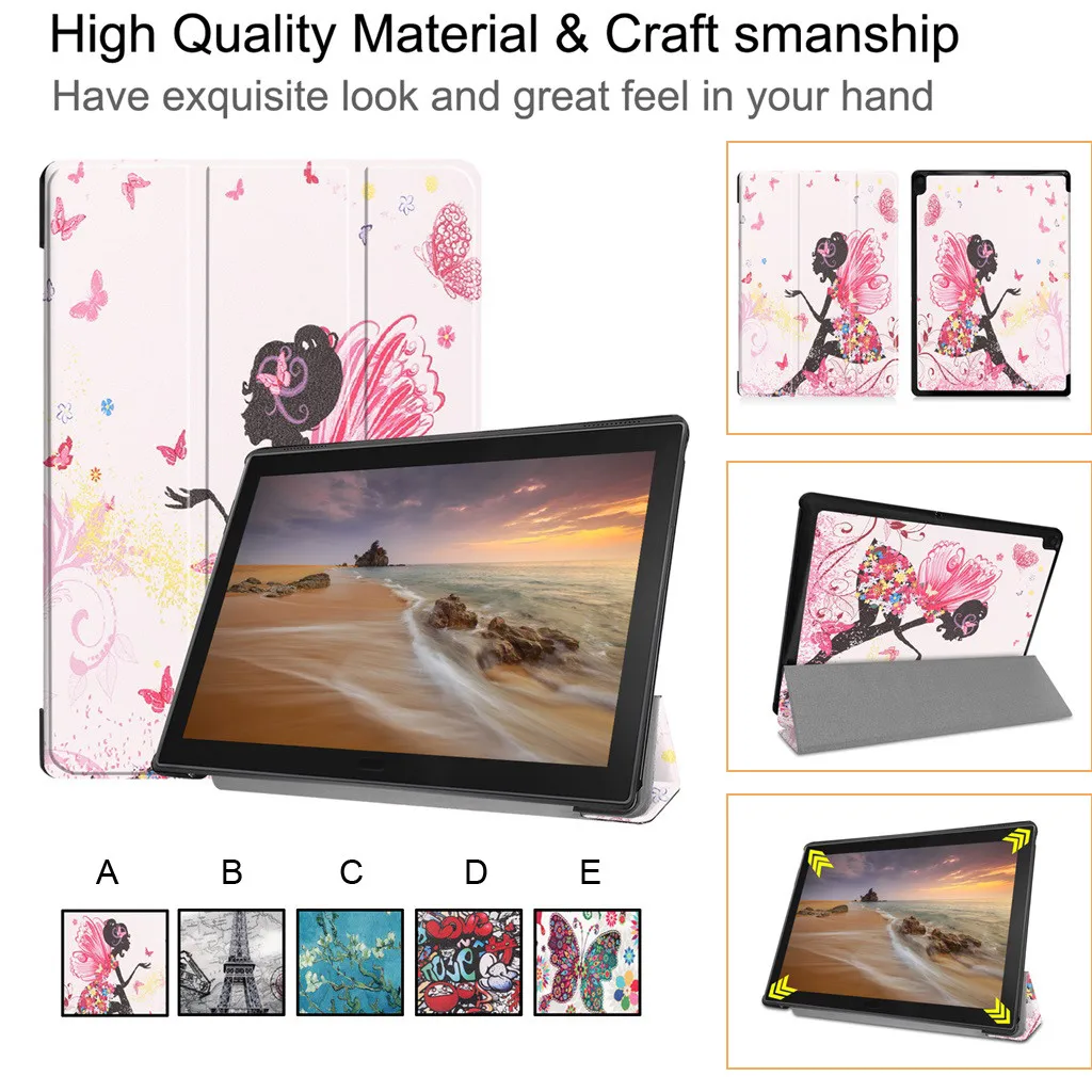 Чехол для планшета lenovo Tab E10 TB X104F, 10,1 дюймов, тонкий кожаный чехол-подставка, подставка для планшета, смарт-чехол z70