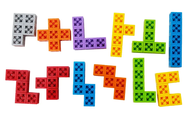 98Pcs Colorful Square Building Block Kids 2 cm Big Particle Cube Bricks Toy Education Jigsaw Children Creative Gift 3D DIY Model