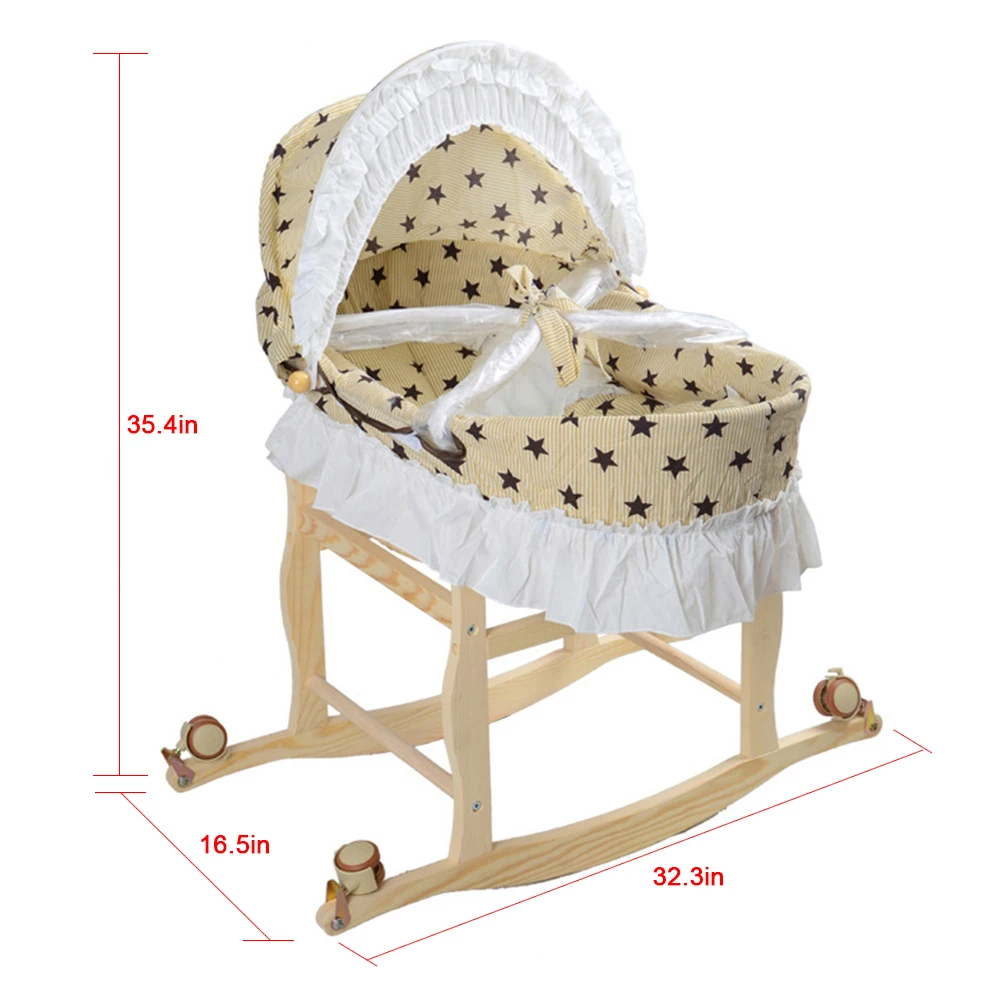 Новая многофункциональная удлиненная переносная детская колыбель-люлька для сна новорожденного ребенка, корзина для путешествий, детская кроватка со звездами
