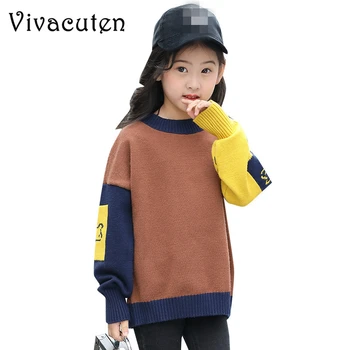 

2018 Autumn Winter Girls Sweater Kids Cartoon Warm Sweater Girls Full Sleeve Knitted Clothes Toddler Children Clothing Outwears