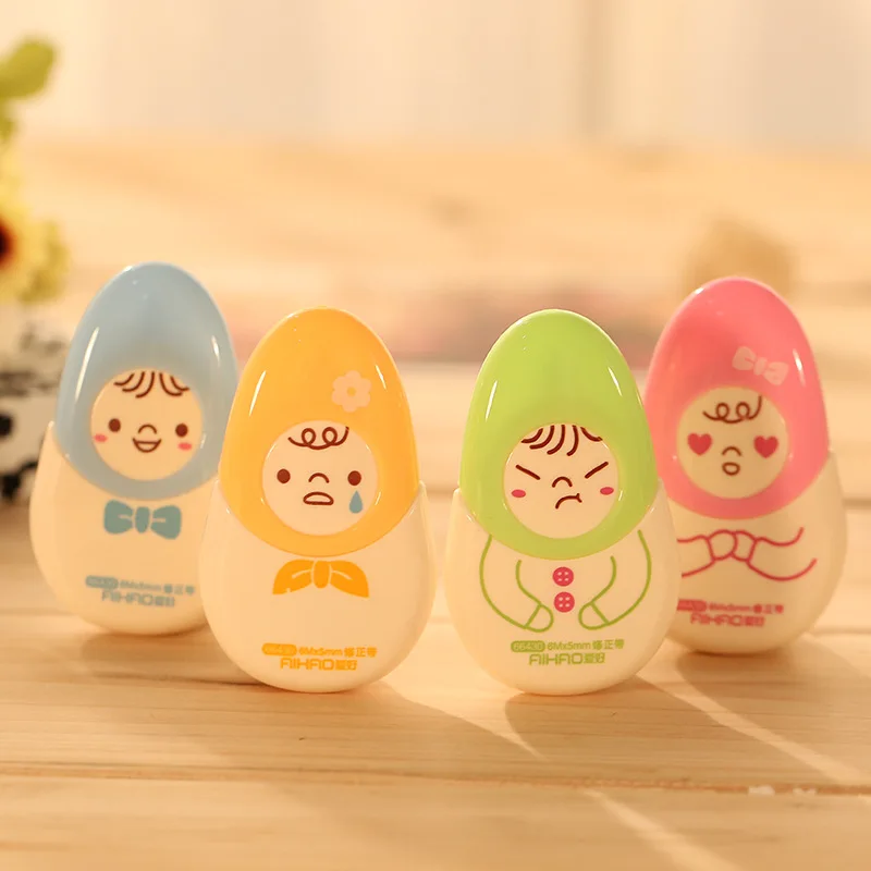 

1Pc 6M Emotions Modified With Ribbon Stationery Large Capacity Correction Tape Students School Office Supply