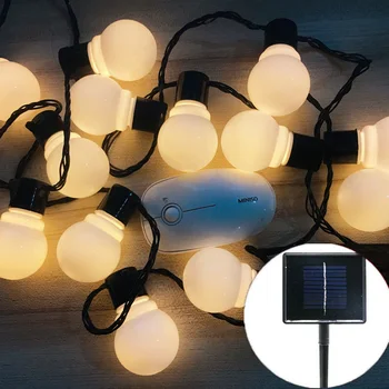 

Thrisdar 10 30 LED Globe Solar String Light Garland Fairy Light Festoon Globe Ball Party Wedding Garden Patio String Garland