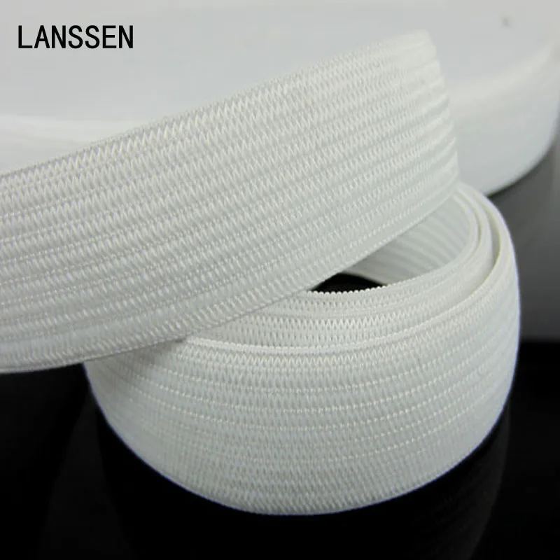 5yards 5/8" White Soft Knit Braided Elastic bing Band For Sewing