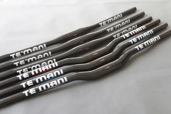 

TEAMNI Mountain Bike Full Carbon Handlebar Cycling Flat Riser Handlebar Carbon Handlebars MTB Bicycle Parts 31.8*600-760mm