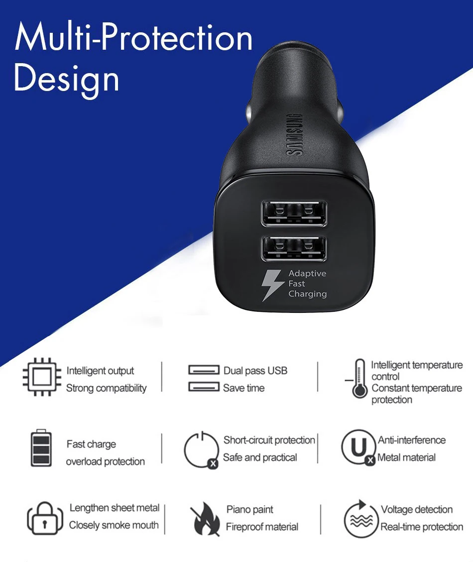 1Note9 S9 S8 plus Fast Car Charger 15W 9V1.67A 1.5m shiqima 3 in 1 USB Type Cable Original Adaptieve Note 8 4 5 S 6 7 edge J1