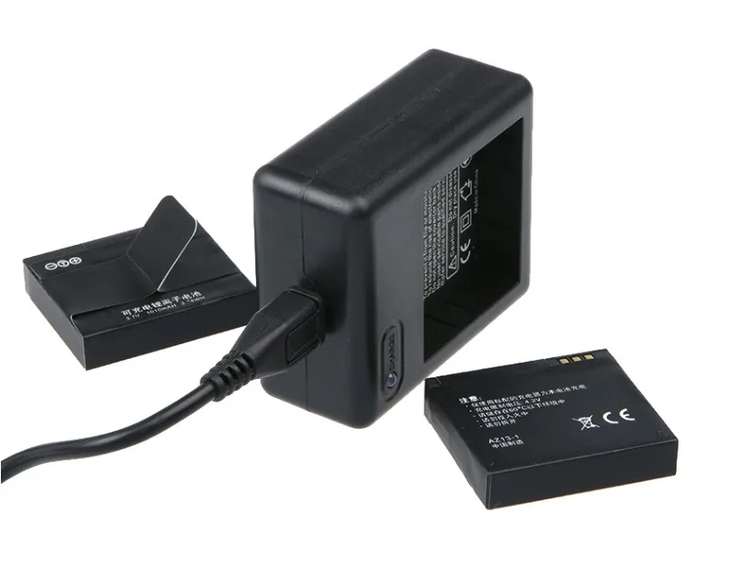 

New 2pcs original 1010maH xiaomi bateria Xiaoyi yi Camera battery + USB charger 3.7V sport xiaomi Xiaoyi Sport camera Accessory