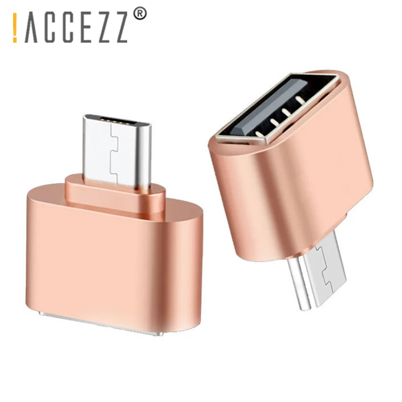 ACCEZZ Мини OTG адаптер Micro USB к USB 2,0 конвертер для Xiaomi huawei Android телефон кабель планшетный ПК флэш-накопитель мышь OTG