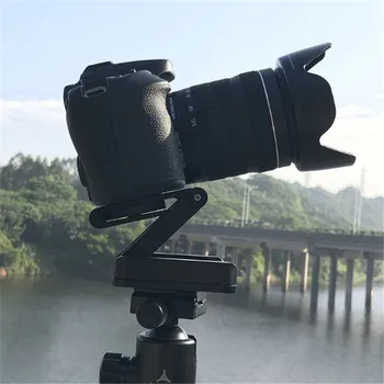 

Portable Z Flex Tilt Tripod Head Aluminum Alloy Folding Head Quick Release Plate Stand Mount Spirit For Canon Nikon Camera