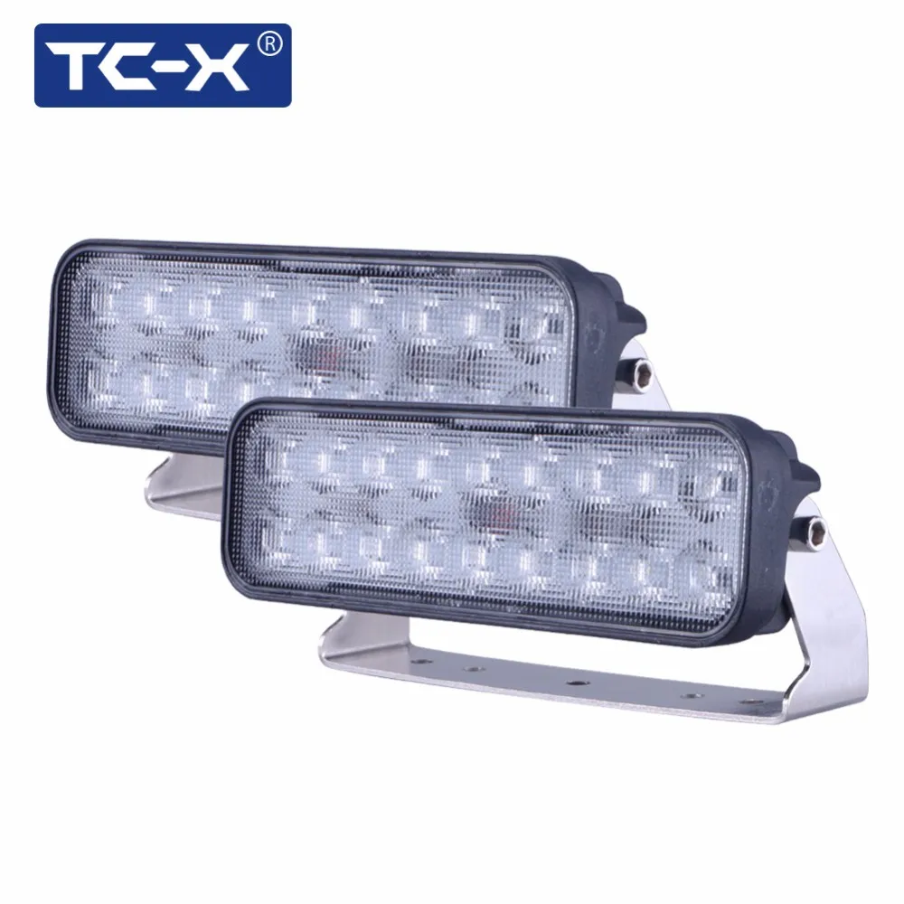 TC-X 2 PCS Lot 9 Inch 54W Ultra Flood LED Light Bar Car-styling LED Work Light Headlights for Off-roads ATV 4WD UTV 4X4 12-24V