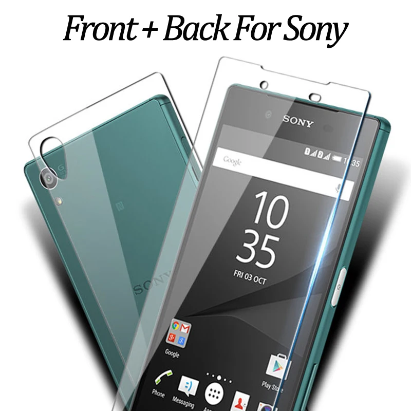 

Front+Back Tempered Glass For Sony Xperia Z L36h Z1 L39h Z2 Z3 Z4 Z5 Mini Z5 Plus M4 M5 Glass Screen Protector Film Case Cover