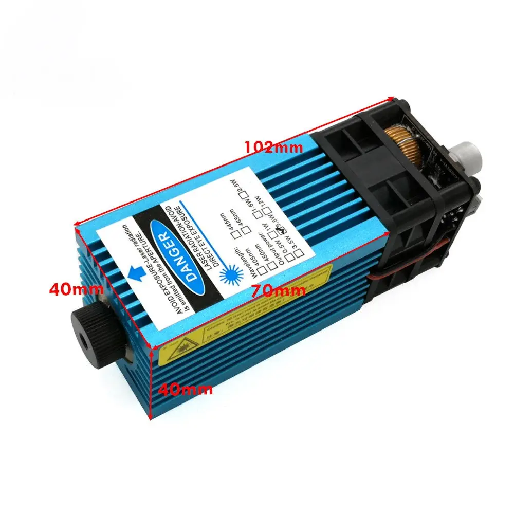 5 w 450nm djustable CNC лазер лазерная гравировка деталей машины резка TTL Модуль 5500 mw на