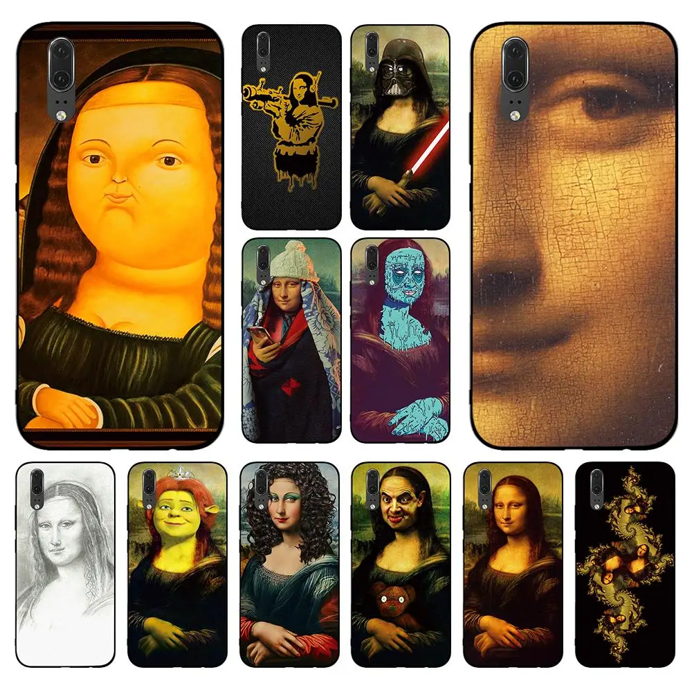 Mona Lisa funny Spoof для Huawei P8 P9 P10 P20 P30 Lite Pro P Smart 2016 2019 ТПУ Мягкий силикон | Мобильные