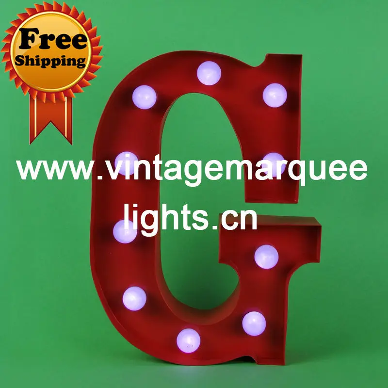 

metal initials light of 9 inch holiday Lighting and Free Shipping