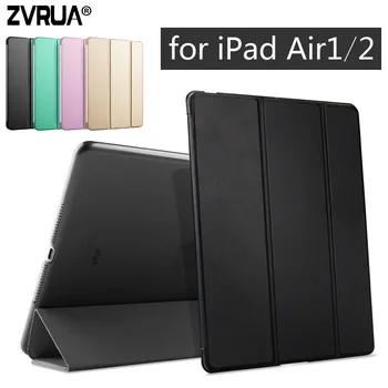 For iPad Air 1 / Air 2 , ZVRUA stents High Quality Smart wake up sleep Case Cover Tablet PU Leather For Apple iPad Air1 or Air2