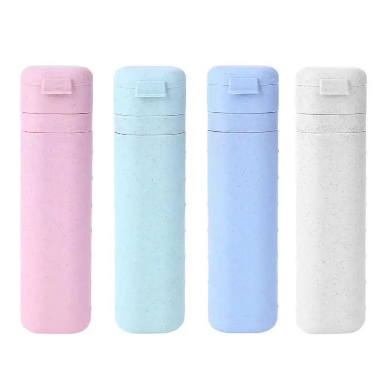 1pc Storage Box Travel Portable Toothbrush Toothpaste Storage Box Pink