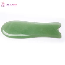 Natural GreenJade Body Massage Stone Fish Shape GuaSha Board for Health Care Reiking Healing item relax tool acupunture point Natural GreenJade Body Massage Stone Fish Shape GuaSha Board for Health Care Reiking Healing item relax tool acupunture point