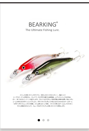 Bearking новая популярная модель 112 мм 15 г фиксированная система веса рыболовные приманки жесткая приманка для дайвинга 1,5 м качественный Воблер для мелкой рыбы