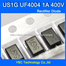 200 шт./лот US1G UF4004 1A/400 V SMA Быстрый восстановительный выпрямляющий диод