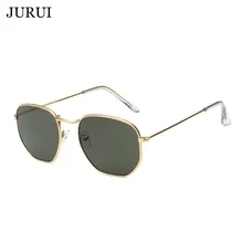 Брендовая дизайнерская обувь карамельный цвет солнцезащитные очки пилота шестиугольный плоские оптические стёкла очки для женщин металл