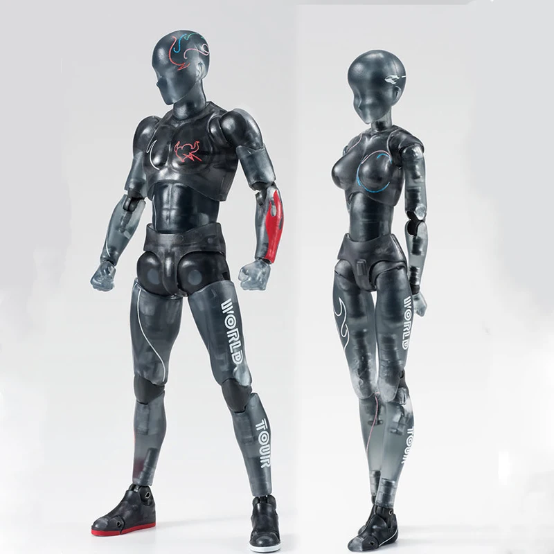 

1pcs 14cm Anime Action Figure Toys PVC body figures female male doll Drawing Mannequin bjd artist Art painting body model dolls