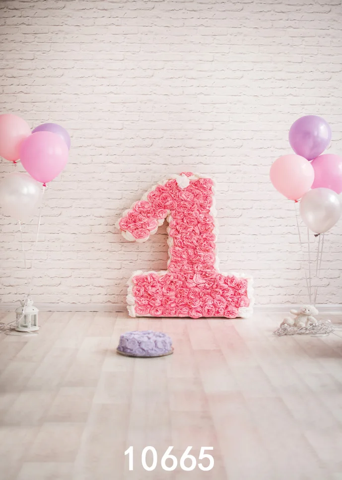 Party Background Vinyl Photography Backdrops 1st Birthday Cake