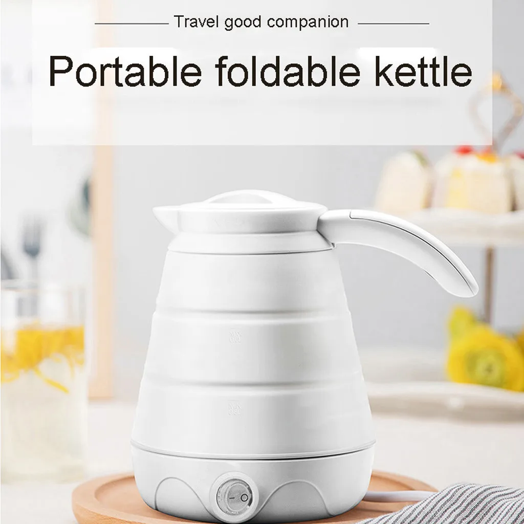

Foldable Kettle Dual Voltage Collapsible Silicone Cooking Travel Water Boiler Electric Kettle High Security Kitchen Tool