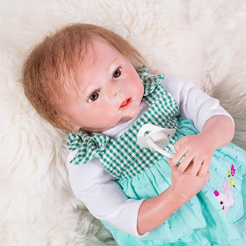 18 дюймов реалистичные куклы младенца силикона Reborn baby Doll винил кукла младенцев