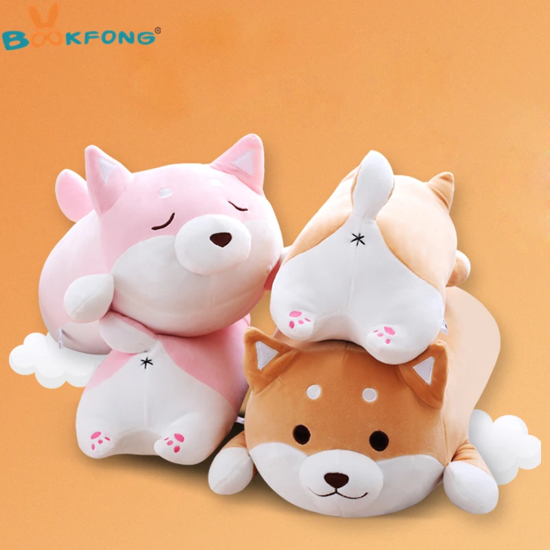35cm Cute Fat Shiba Inu Dog Plush Toy Stuffed Soft Kawaii Animal Cartoon Pillow Lovely Gift for Kids Baby Children Birthday Gift