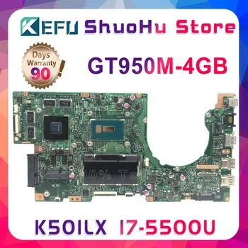 شراءKEFU K501LX اللوحة الأم للكمبيوتر المحمول ASUS K501LX K501L K501LB اللوحة الرئيسية الأصلية 4G-RAM I7-5500U GT950M اختبار 100% العمل الأصلي