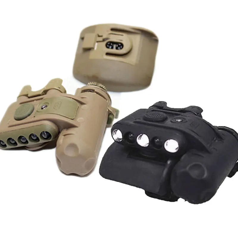 

Tactical Airsoft Helmet Light Set Multi Mission Support Helmet Cap Handguard 20mm Picatinny Rail RAC LED Flashlight